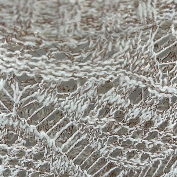 Maurices
open knit crochet boho ivory metallic copper sweater large - Picture 4 of 9